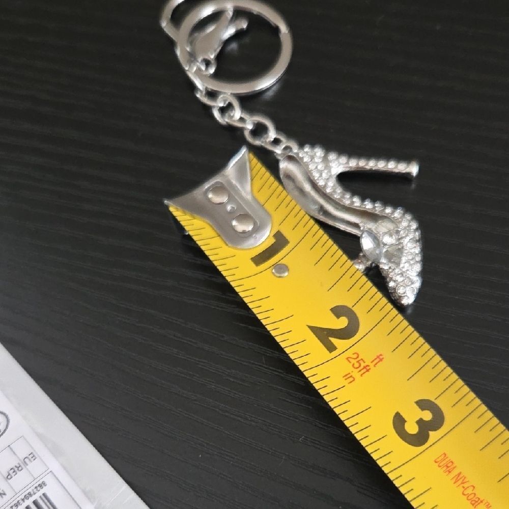 MWOT Silver Rhinestone High Heel Keychain - Picture 4 of 4